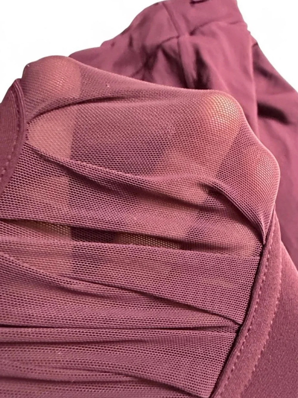 lululemon athletica Girls' Maroon Capri Leggings with Side Ruching